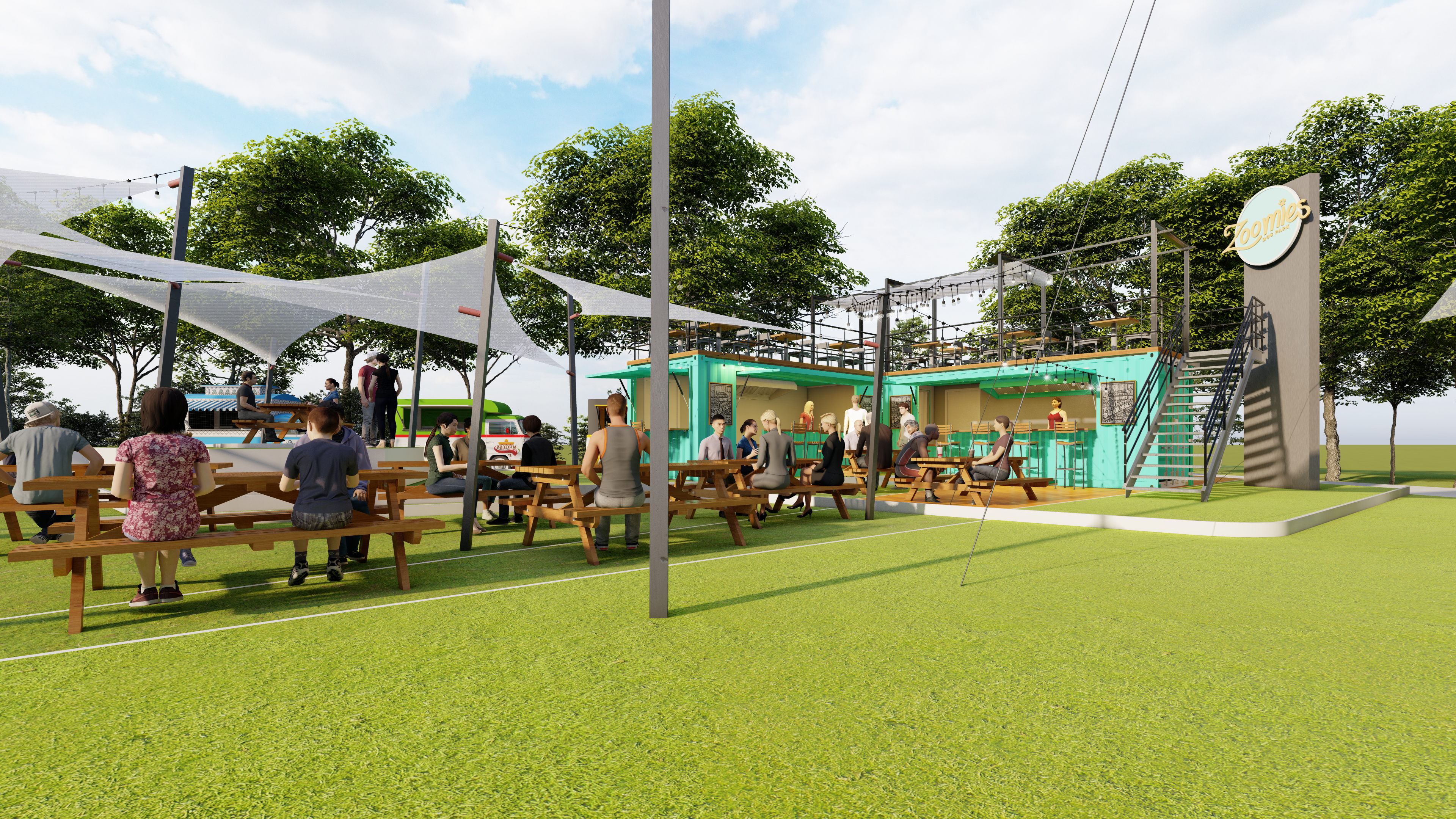 Rendering 5 of Houston, Texas dog park with bar