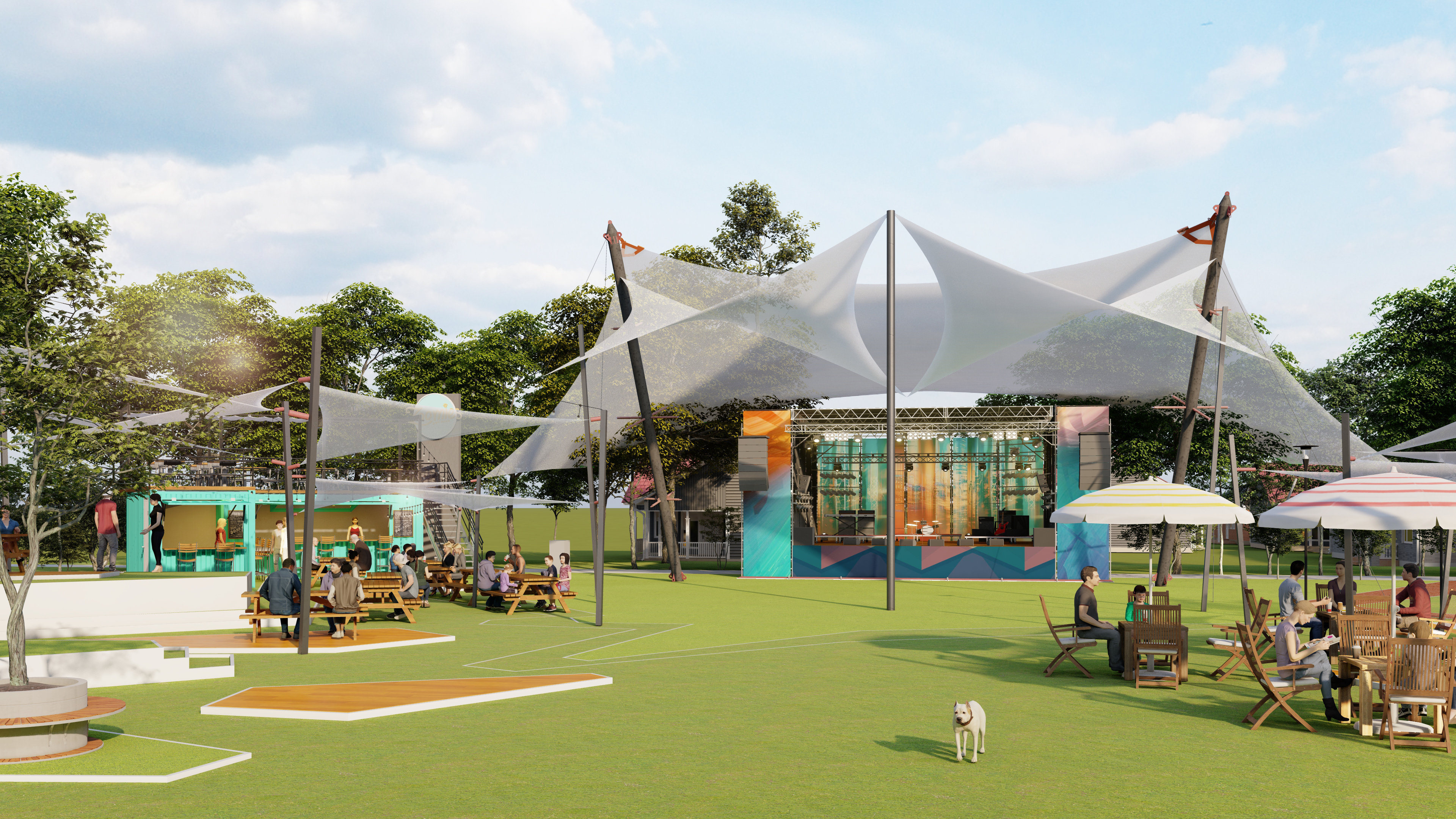 Rendering 6 of Houston, Texas dog park with bar