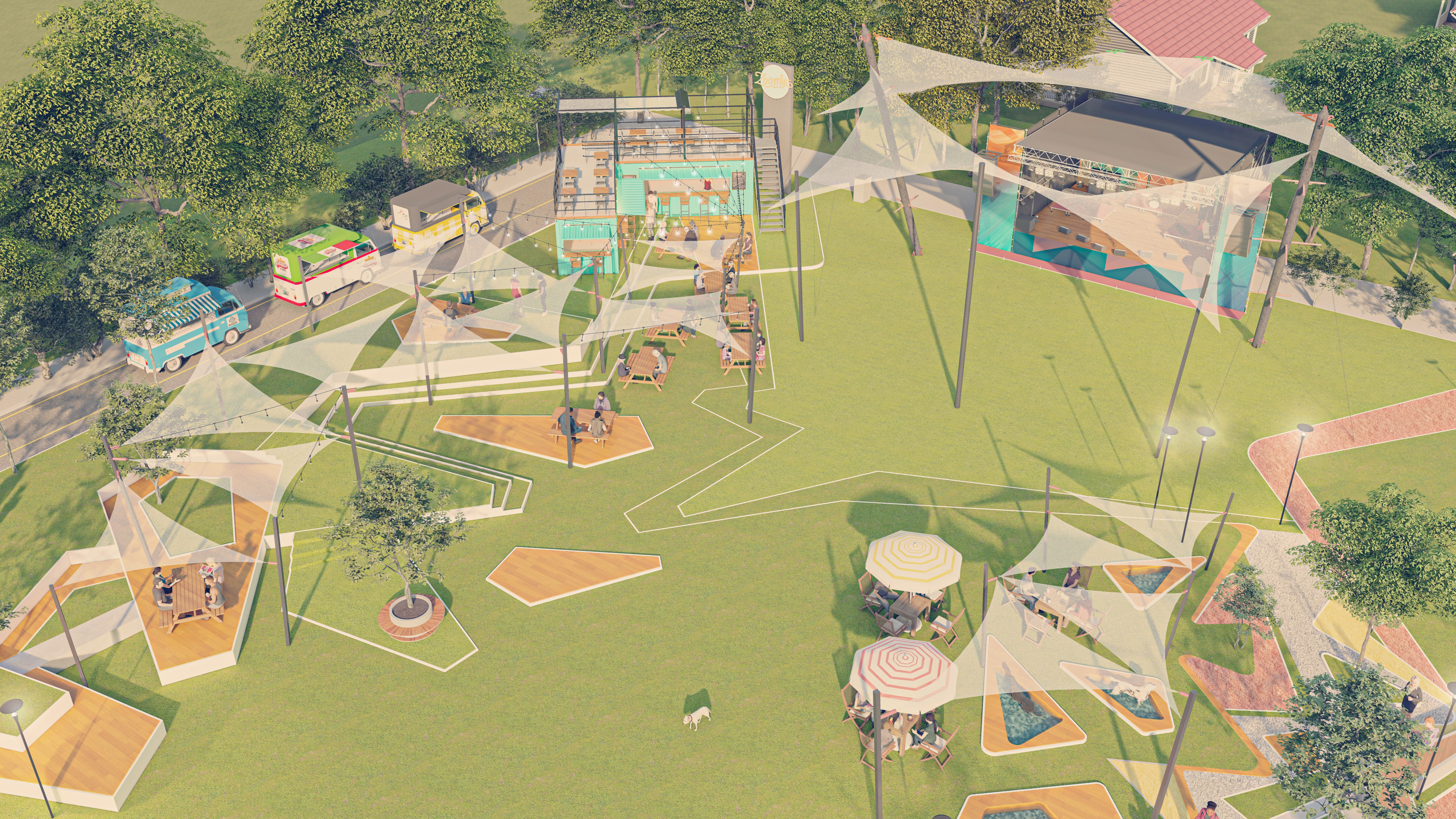 Rendering 7 of Houston, Texas dog park with bar