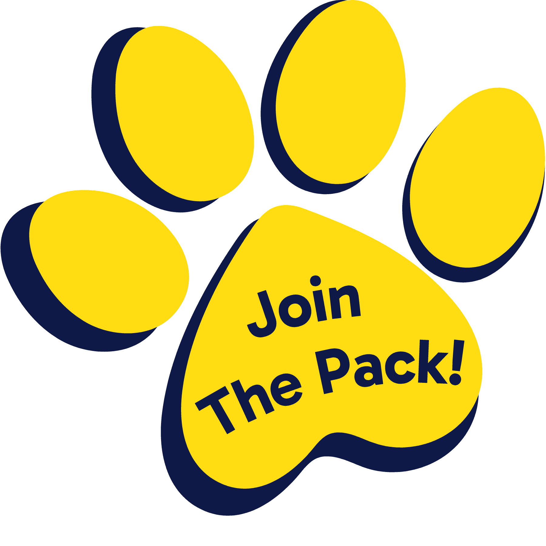 Join The Pack paw button